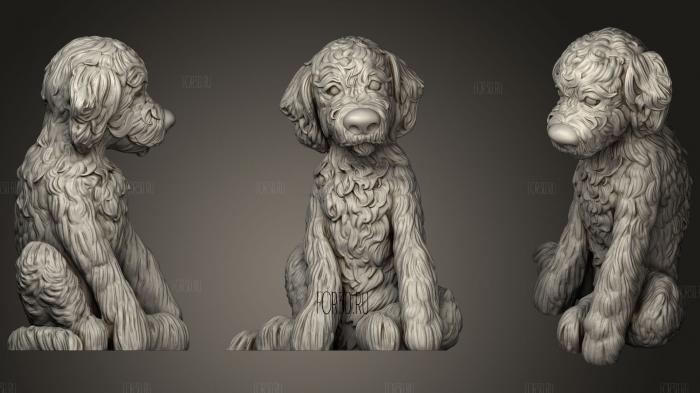 Labradoodle Puppy stl model for CNC